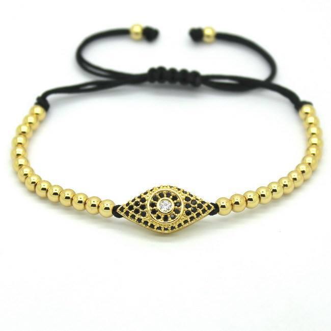 Bracelets 18K Gold Plated Beads and Sun Unisex Bracelet