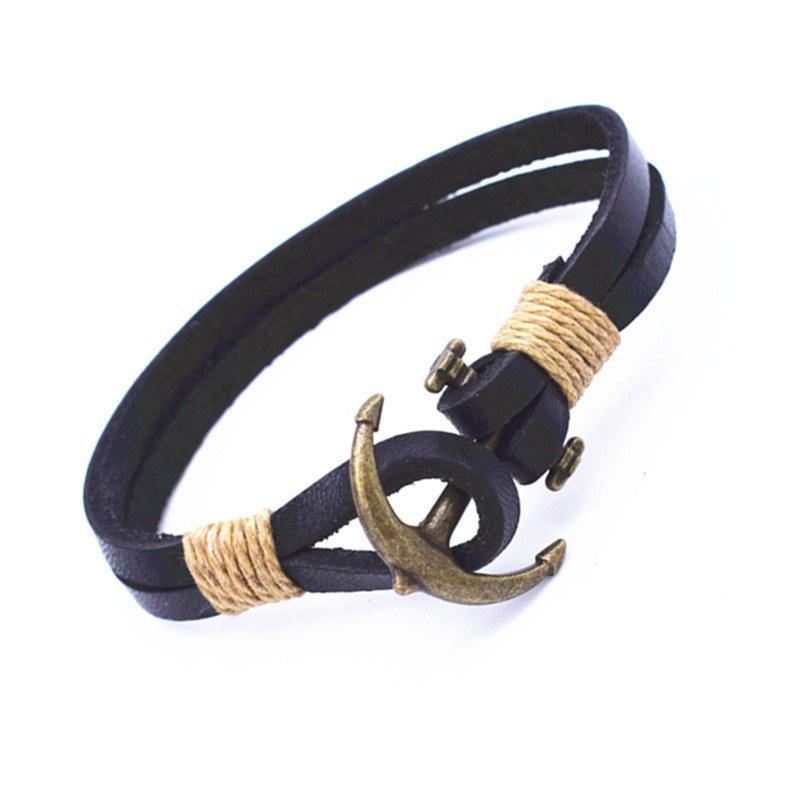 Bracelets Nautical Charm Leather Wrap Bracelet [15 Options]
