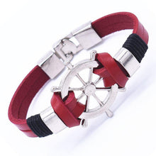 Load image into Gallery viewer, Bracelets Nautical Charm Leather Wrap Bracelet [15 Options]
