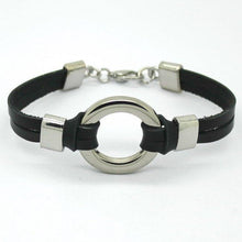 Load image into Gallery viewer, Bracelets Stainless Steel Circle Genuine Leather Men&#39;s Bracelet [2 Variants]
