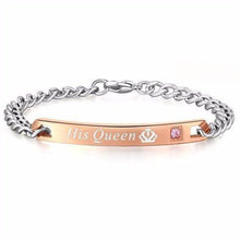 Load image into Gallery viewer, Bracelets &#39;His Crowned Queen and Her Crowned King&#39; Stainless Couples Bracelet
