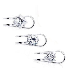 Load image into Gallery viewer, Earrings Stainless Steel Clip-On Cartilage CZ Earring
