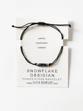 Bracelets Snowflake Obsidian Power Stone Bracelet