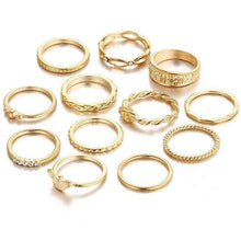 Load image into Gallery viewer, Rings Bohemian Golden and Silver Ring Set
