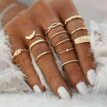 Load image into Gallery viewer, Rings Bohemian Golden and Silver Ring Set
