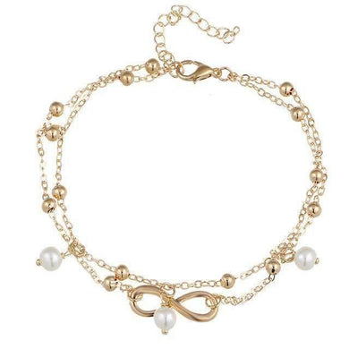 Anklets Infinity Pendent Pearl Anklet
