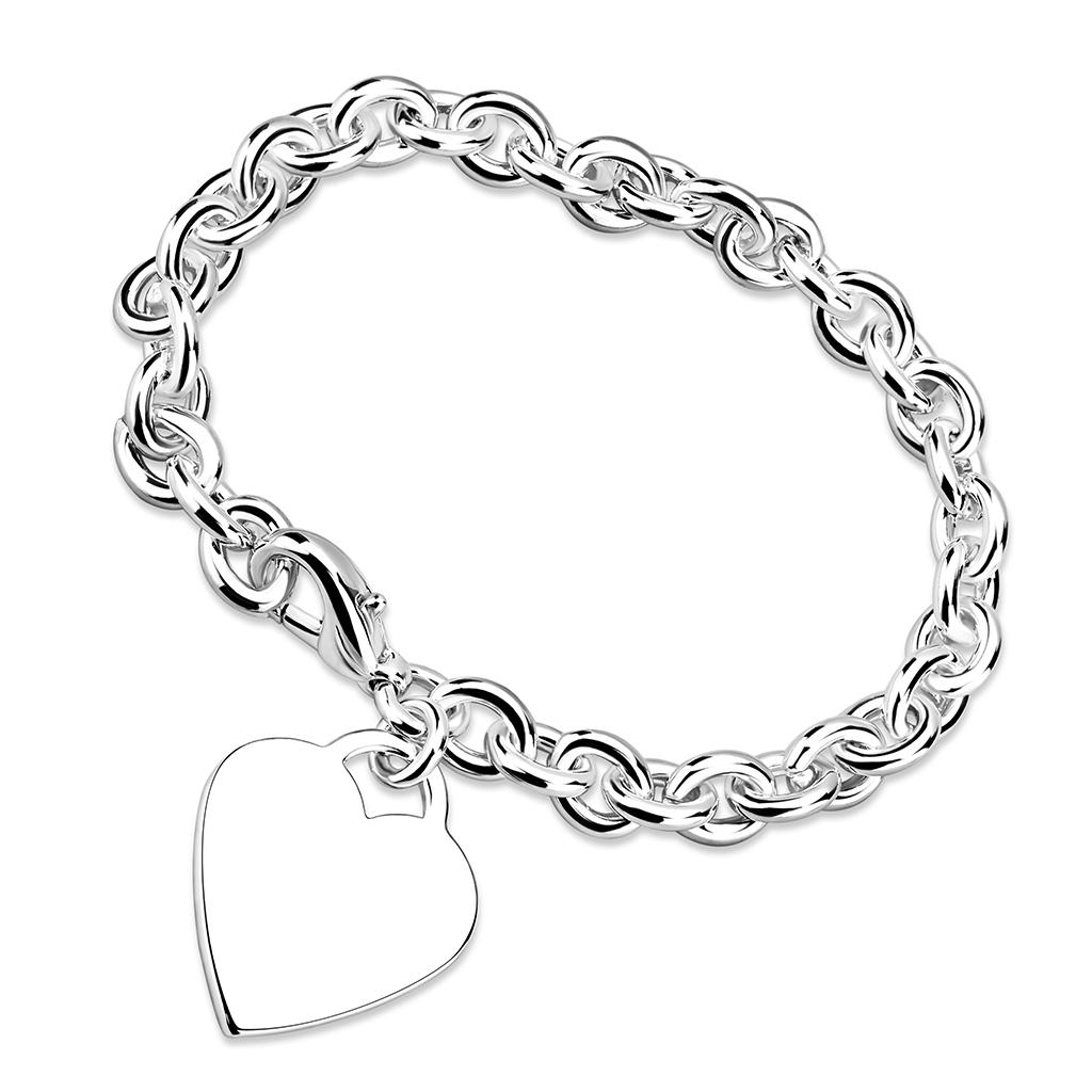 Silver Heart Charm Bracelet