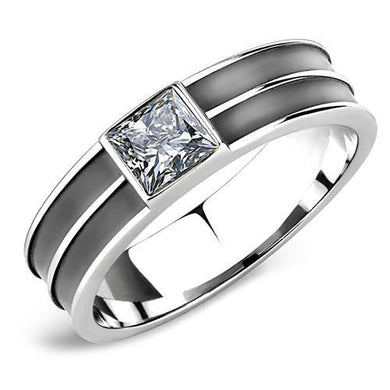 Rings Stainless Steel Ring with Top Crystal