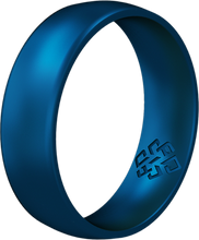 Load image into Gallery viewer, Rings Metallic Blue Silicone Unisex Ring
