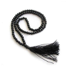 Load image into Gallery viewer, Necklaces Black Agate Mala Beads with Tassel
