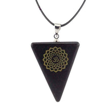Load image into Gallery viewer, Necklaces Natural Obsidian Chakra Triangle Pendant Necklace [7 Options]
