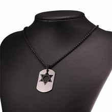 Load image into Gallery viewer, Necklaces Star of David Dog Tag Pendant Necklaces Gold/Black
