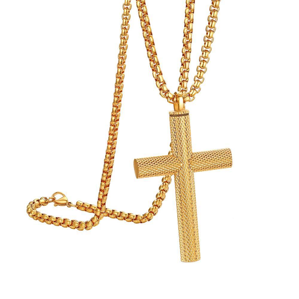 Necklaces Men's Cross Aromatherapy Necklace