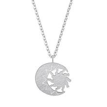 Load image into Gallery viewer, Necklaces Stainless Steel Crescent Amulet Necklace
