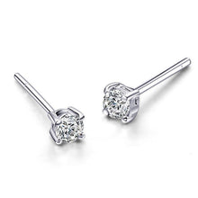 Load image into Gallery viewer, Earrings 18K White Gold Round Diamond Earrings

