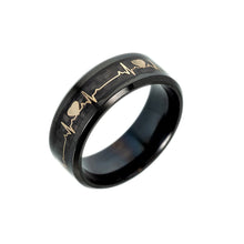 Load image into Gallery viewer, Rings Heart Beat Engraved Luminous Ring
