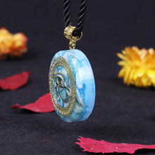 Load image into Gallery viewer, Necklaces Amazon Stone Horus Eye Amulet Necklace
