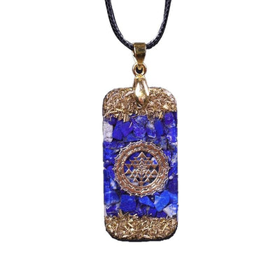 Necklaces Natural Lapis Lazuli Reiki Energy Amulet Necklace