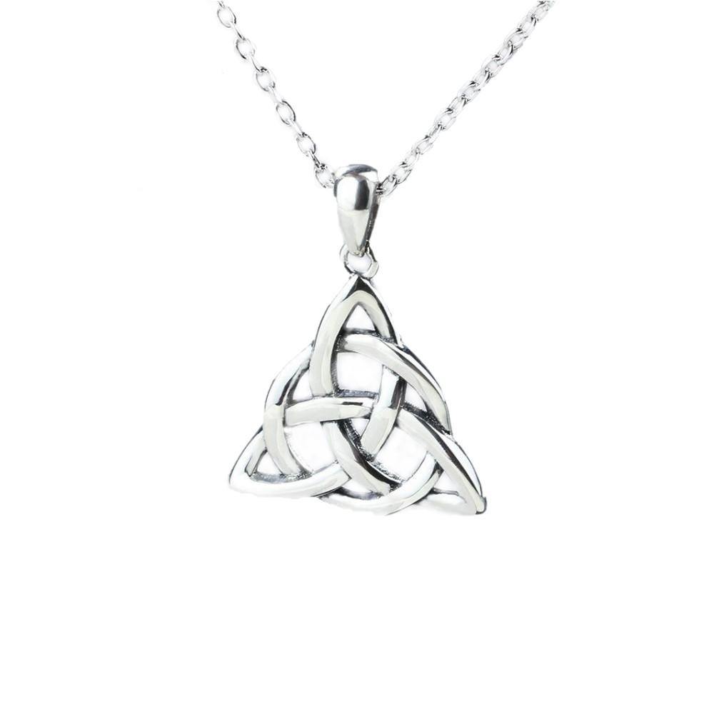Necklaces Triquetra Trinity Knot Amulet Sterling Silver Necklace