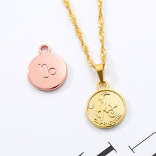 Load image into Gallery viewer, Necklaces Zodiac Sign Coin Pendant Necklace
