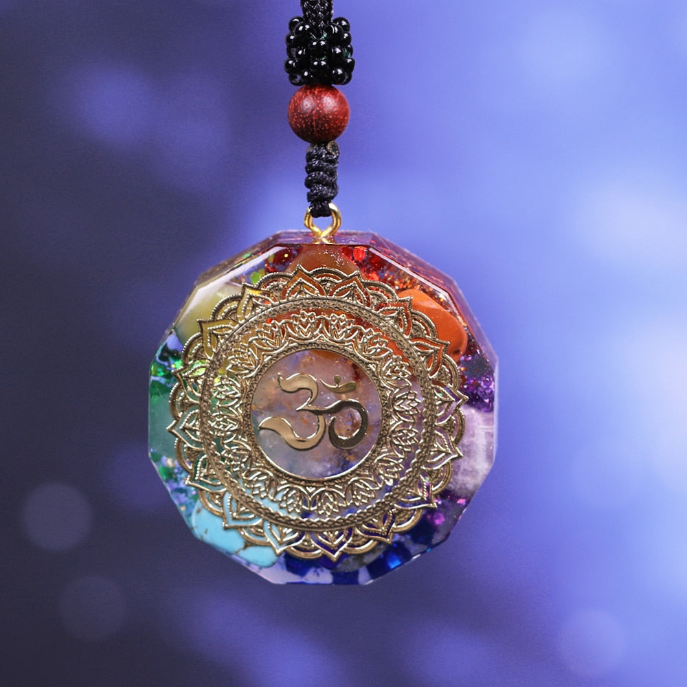 Necklaces Orgonite Pendant Om Symbol Necklace Chakra Healing Energy