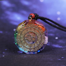 Load image into Gallery viewer, Necklaces Orgonite Pendant Om Symbol Necklace Chakra Healing Energy
