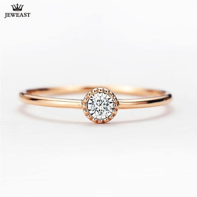 Rings 18K Gold Simple Diamond Ring
