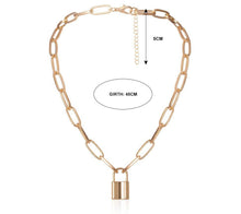Load image into Gallery viewer, Necklaces Lock Chain Necklace
