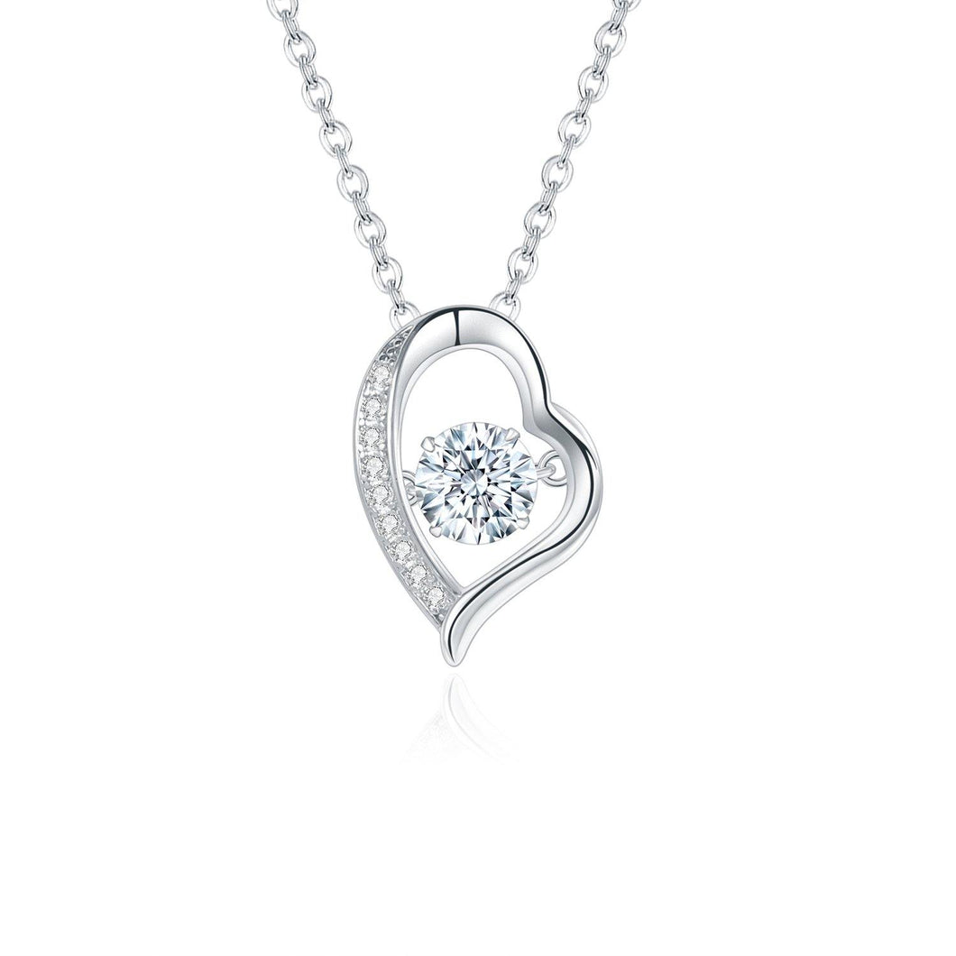 Necklaces 5.0mm D Color 0.5Ct Moissanite Diamond Heart Pendant Necklace