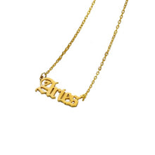 Load image into Gallery viewer, Necklaces Old English Letter Zodiac Necklace
