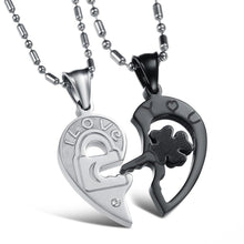 Load image into Gallery viewer, Necklaces Stainless Steel His &amp; Hers &#39;Open Your Heart&#39; Couple Necklace Set
