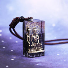 Load image into Gallery viewer, Necklaces Natural Stone Obsidian Buddha Amulet Necklace
