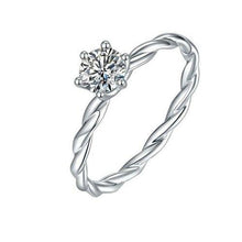 Load image into Gallery viewer, Rings 1CT Moissanite Diamond Silver Ring
