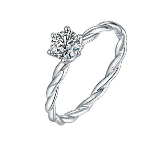 Rings 1CT Moissanite Diamond Silver Ring