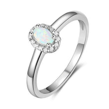 Load image into Gallery viewer, Rings Oval Opal Sterling Silver Ring
