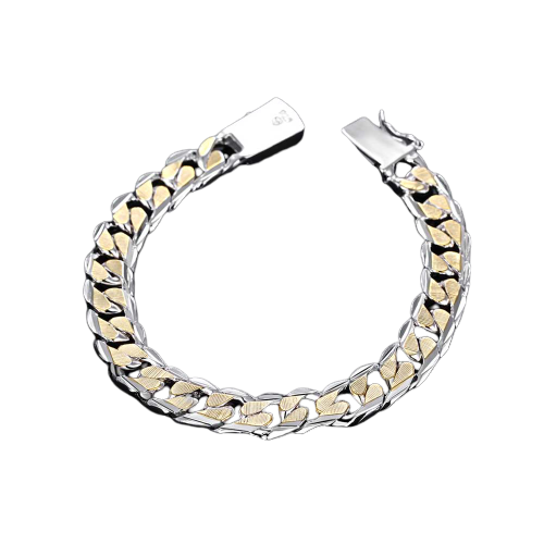 Bracelets Sterling Silver Thick Cuban Chain Bracelet