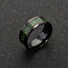 Load image into Gallery viewer, Rings Black Carbon Stainless Steel Luminous Ring
