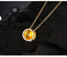 Load image into Gallery viewer, Necklaces 18K Pure Gold Natural Gemstones Pendant
