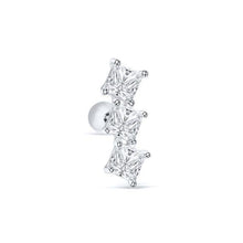 Load image into Gallery viewer, Earrings Geometric Crystal Zirconia Stud Earrings with 925 Sterling Silver
