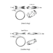 Load image into Gallery viewer, Rings VVS1 Moissanite Sterling Silver Wedding Bands
