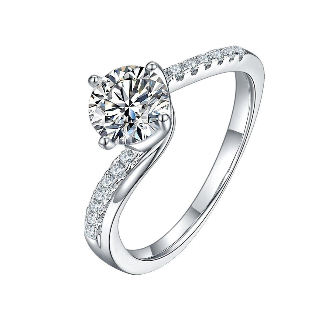 Rings 1.0CT Moissanite Silver Wedding Ring