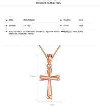 Load image into Gallery viewer, Necklaces 18K Rose Gold Cross Pendant Necklace
