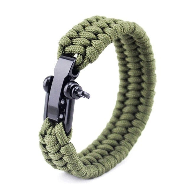 Bracelets Unisex Outdoor Camping Tactical Paracord Bracelet