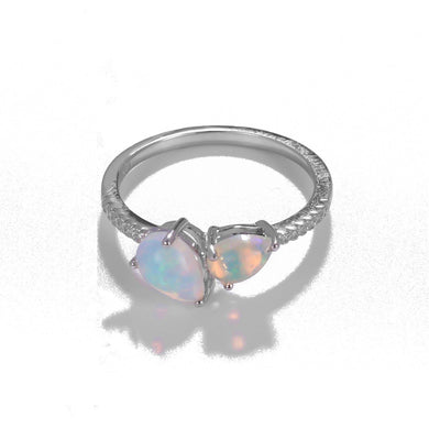 Rings Natural Opal Vintage Sterling Silver Ring