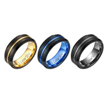 Load image into Gallery viewer, Rings Unisex Engraved Tungsten Carbide Band Ring
