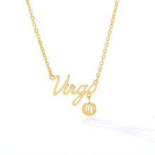 Load image into Gallery viewer, Necklaces Gold Zodiac Charm Necklace
