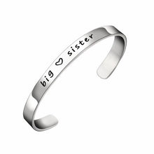 Load image into Gallery viewer, Bracelets Big, Middle, Little Sister Stainless Steel Bangle Cuff Bracelet
