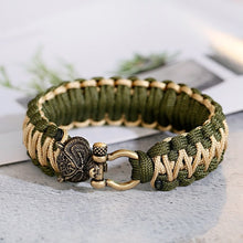 Load image into Gallery viewer, Bracelets Paracord Rhinoceros Charm Braided Bracelet
