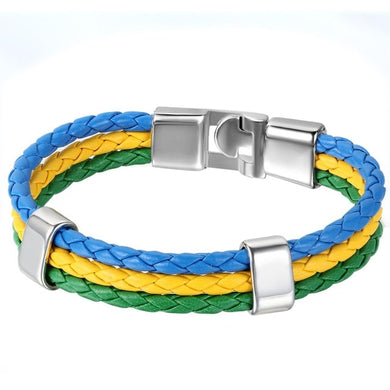 Bracelets Brazil Flag Braided Bracelet