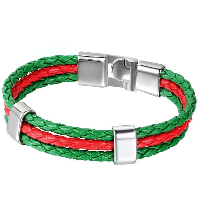 Bracelets Portugal Flag Braided Bracelet